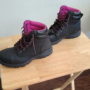 Brahma Black and Magenta Combat Boots